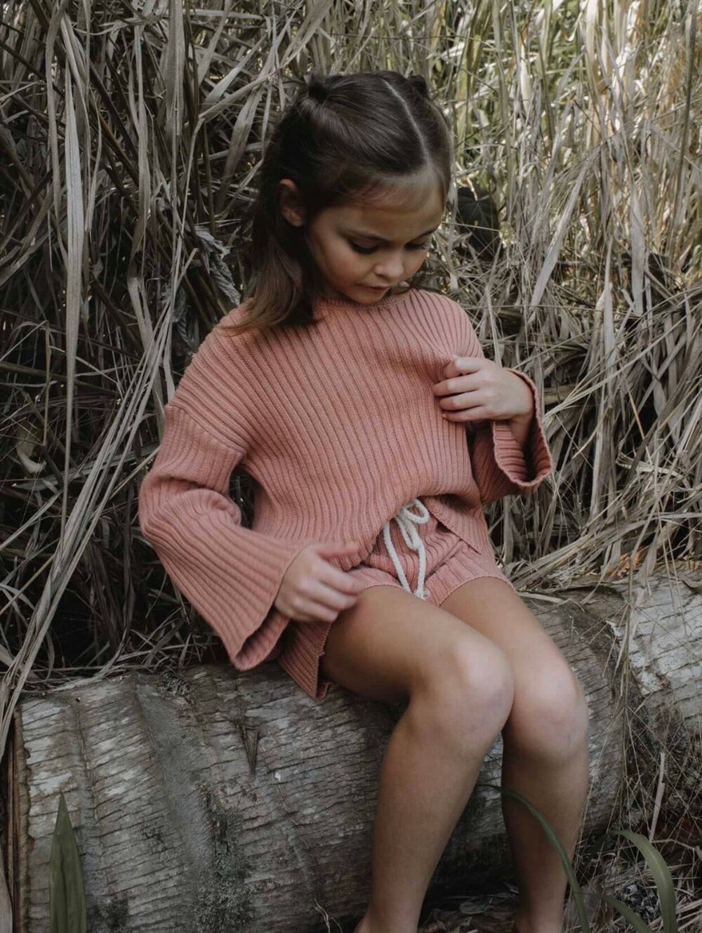 Eorthe Ribbed Knit Sweater & Shorts Set